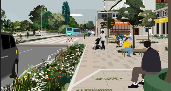 An illustration of Hemel Hempsteead Town Centre